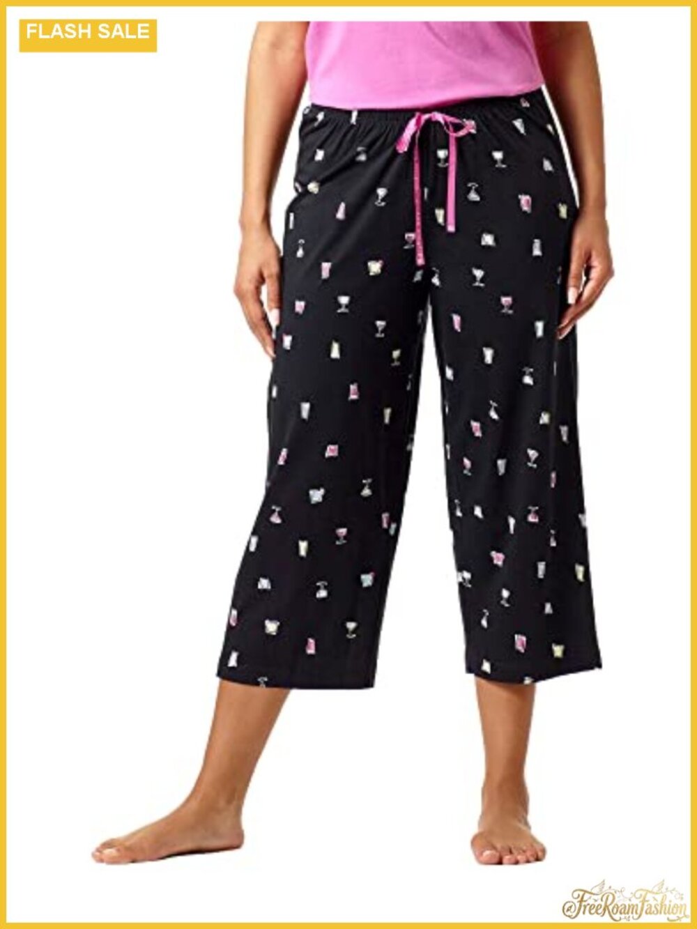 Women's Printed Knit Pajama Bottoms with Temp Regulating Cotton Rayon Sleep